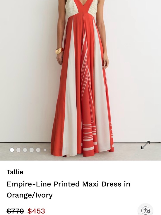 Reiss Dresses & Skirts - Reiss Coral and Ivory Panelled V‑Neck Maxi Dress